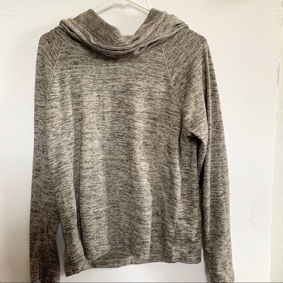 Athleta Sweaters - Athleta Blissful Heather Gray Cowl Neck Pullover